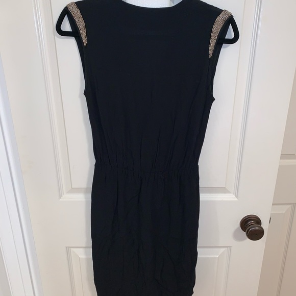 Sandro Faux Wrap Beaded Shoulder Sleeveless Dress - Picture 6 of 10